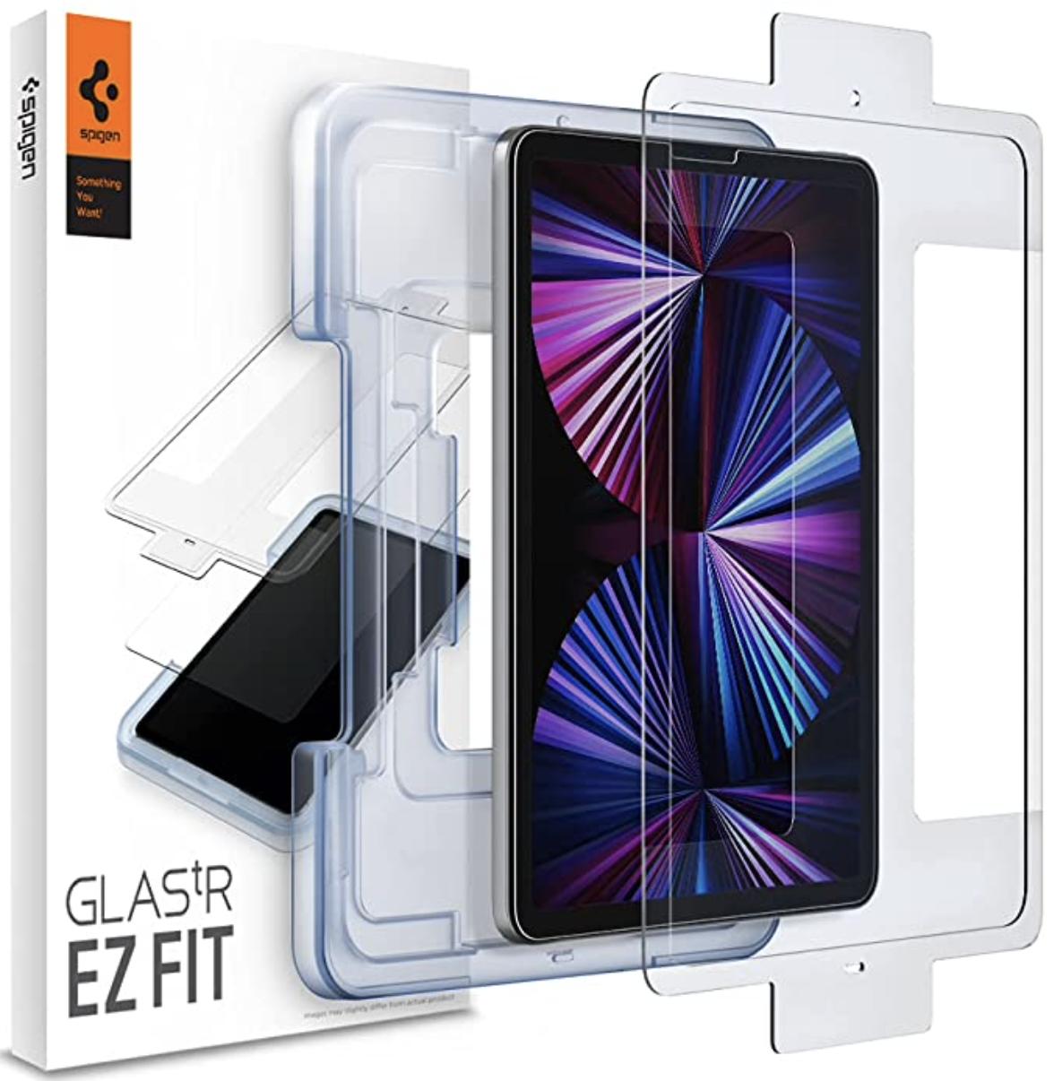 Spigen Tempered Glass Screen Protector Ipad Air 4 Ez Fit Render Cropped