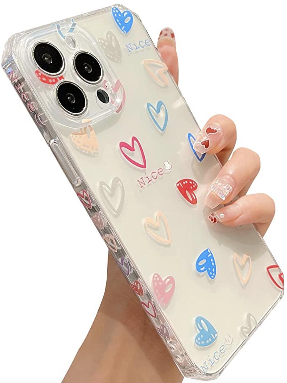 Phylla Colorful Love Heart Iphone 13 Pro Max Cut Out Case