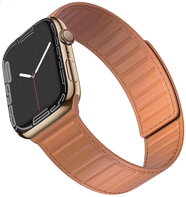 Ilibenq Magnetic Leather Link Loop Apple Watch Band Render Cropped
