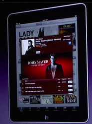 iPad iTunes content overlay
