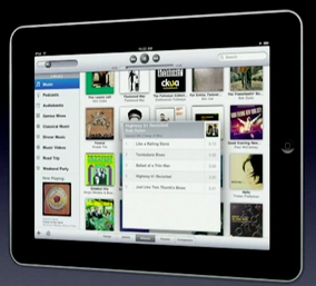 iPad iPod app track listings