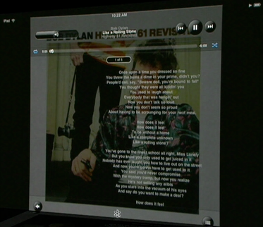 iPad iPod app lyrics