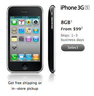 $99 iPhone 3GS 8GB 
