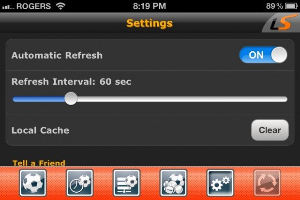 Automatic refresh, and the interval for the refresh, can be easily configured in settings.