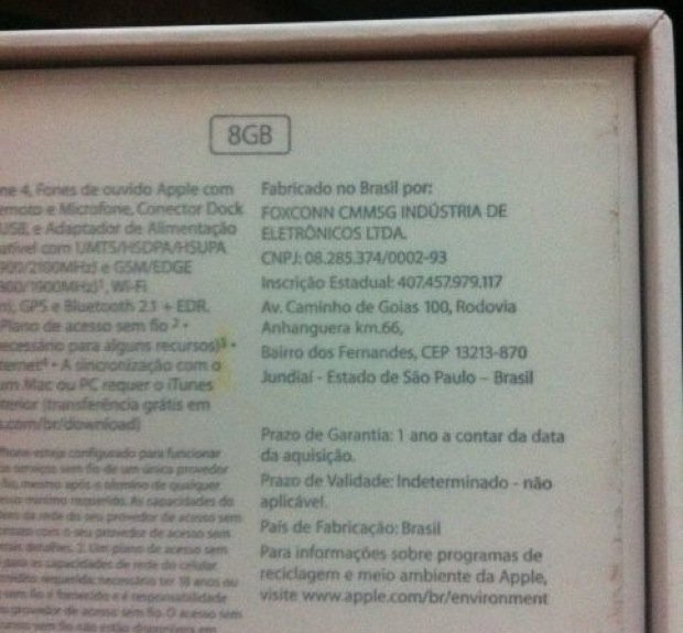 Apple now selling iPhone 4 units made in Brazil