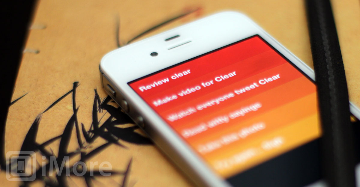 Clear for iPhone now lets you email lists, recipients can open with Clear app