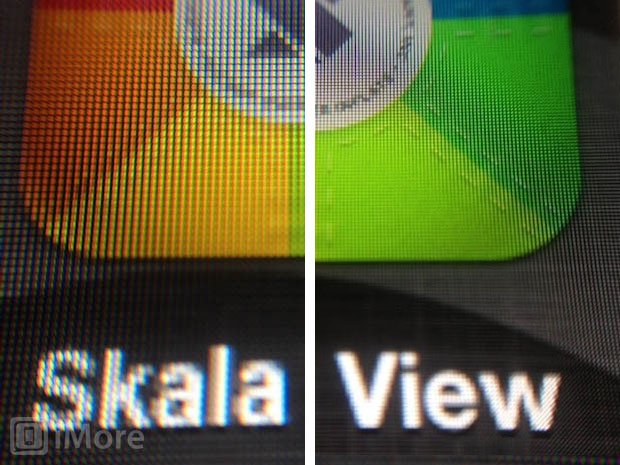 Non-Retina iPad 2 icon on the left, Retina new iPad icon on the right