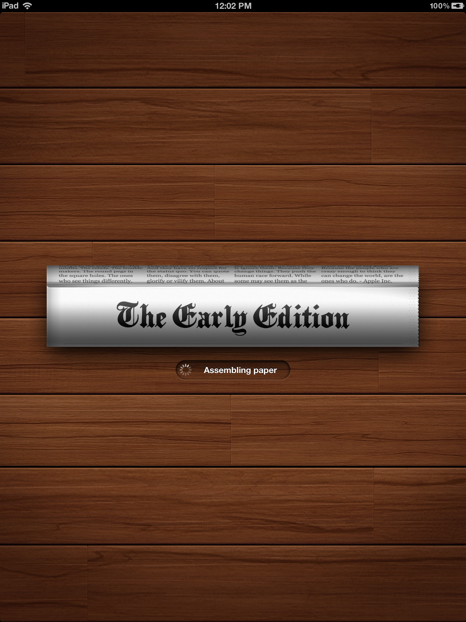 Early Edition 2 for iPad interface 1
