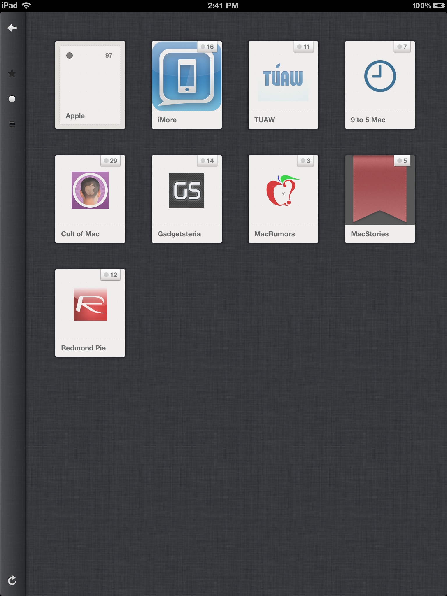Reeder for iPad interface 2