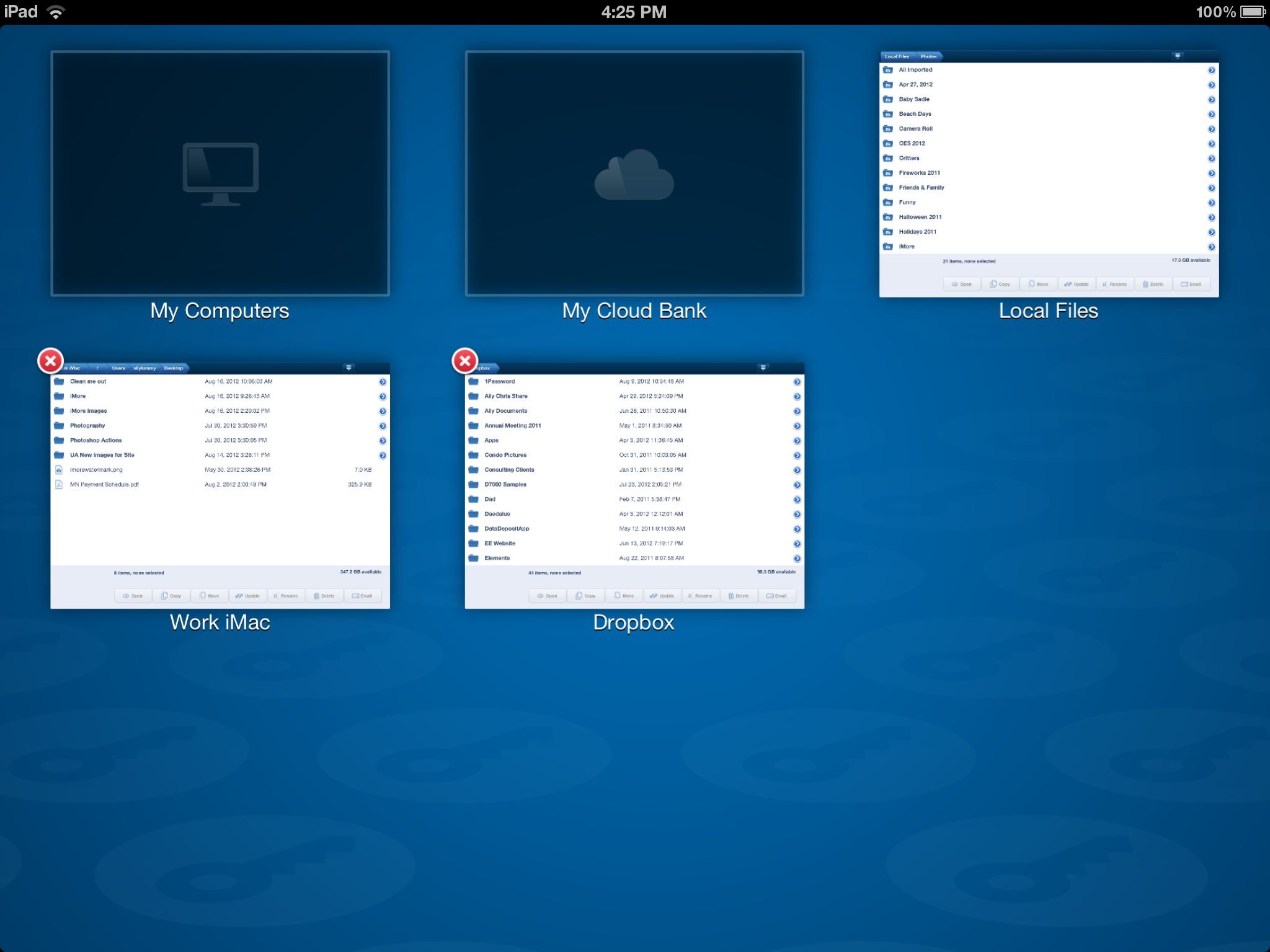 LogMeIn UI and controls