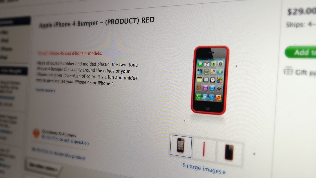 Apple launches (PRODUCT) RED bumper for iPhone 