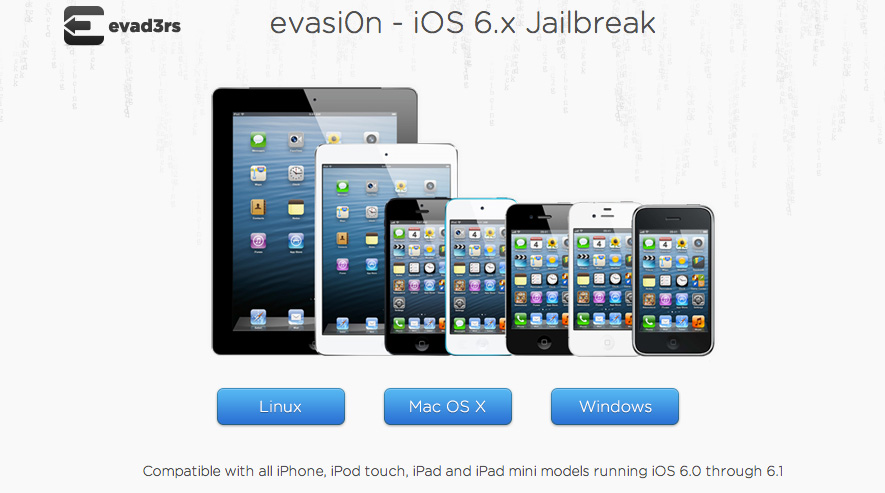 Evasi0n jailbreak tool updated to version 1.3, now supports iOS 6.0, 6.1 and 6.1.1