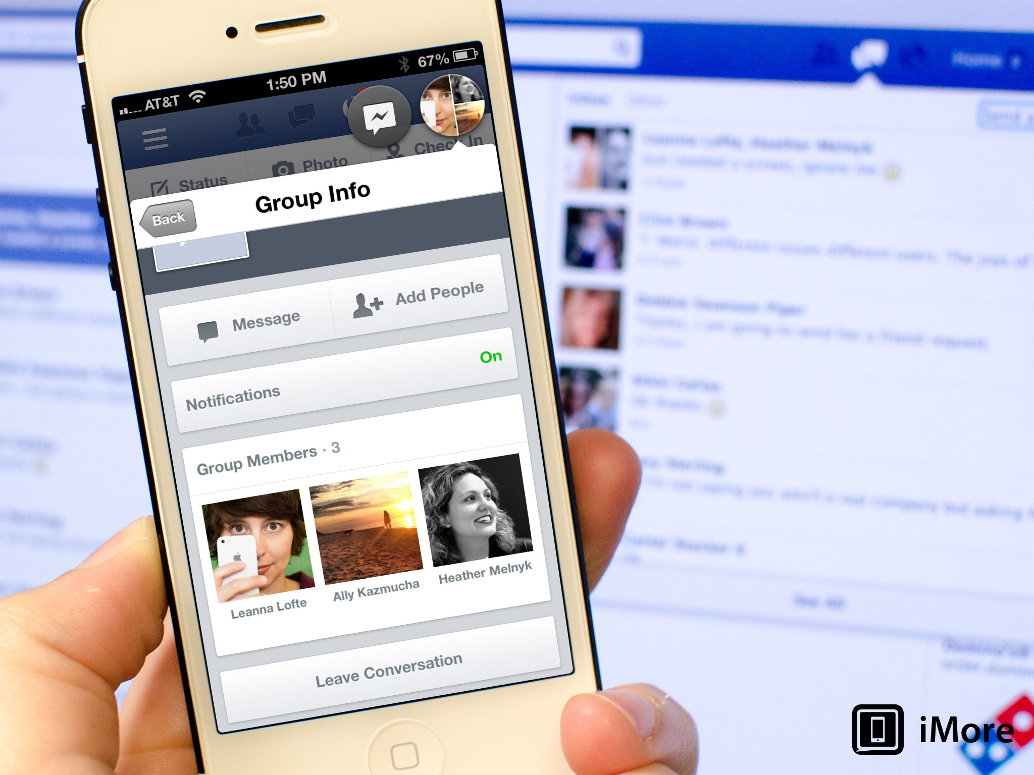 How to leave a Facebook group message conversation on iPhone and iPad