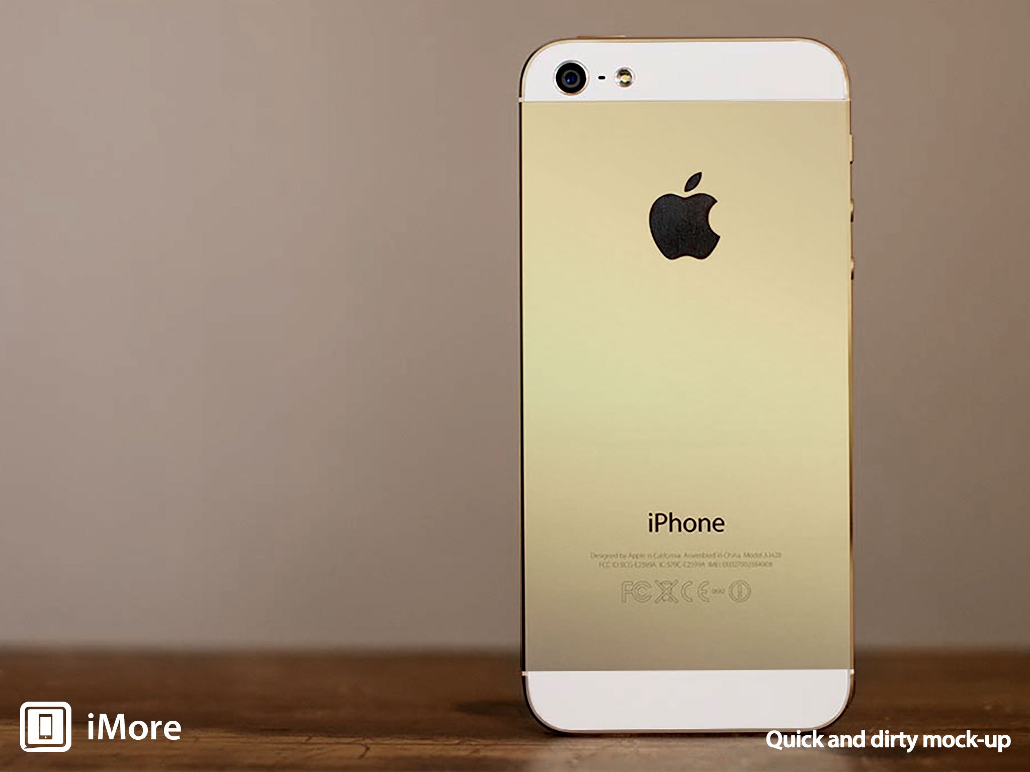 Gold iPhone 5s quick and dirty mock up - NOT A REAL PRODUCT SHOT YO