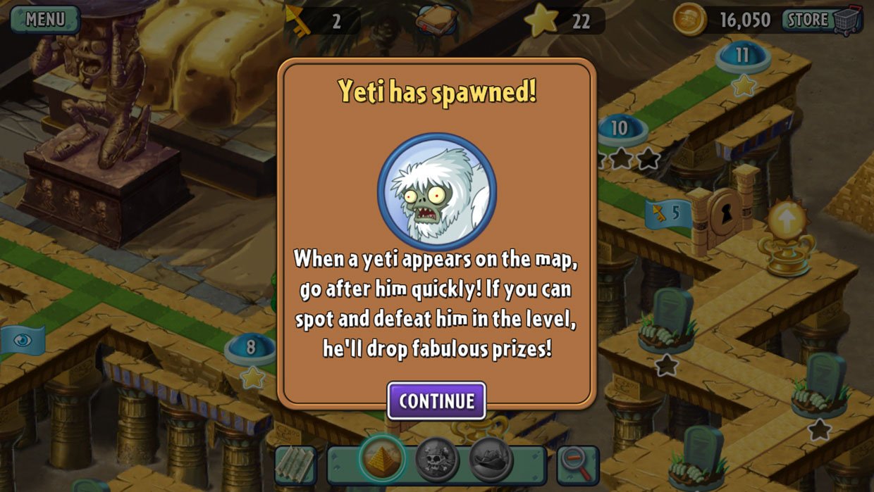 Complete the level to get your Treasure Yeti's treasure