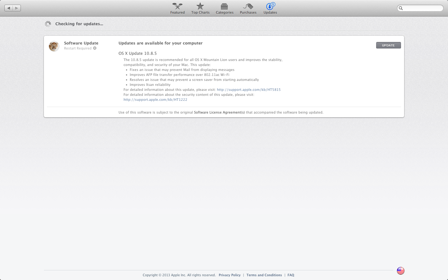 Apple releases OS X 10.8.5 with fixes for several bugs