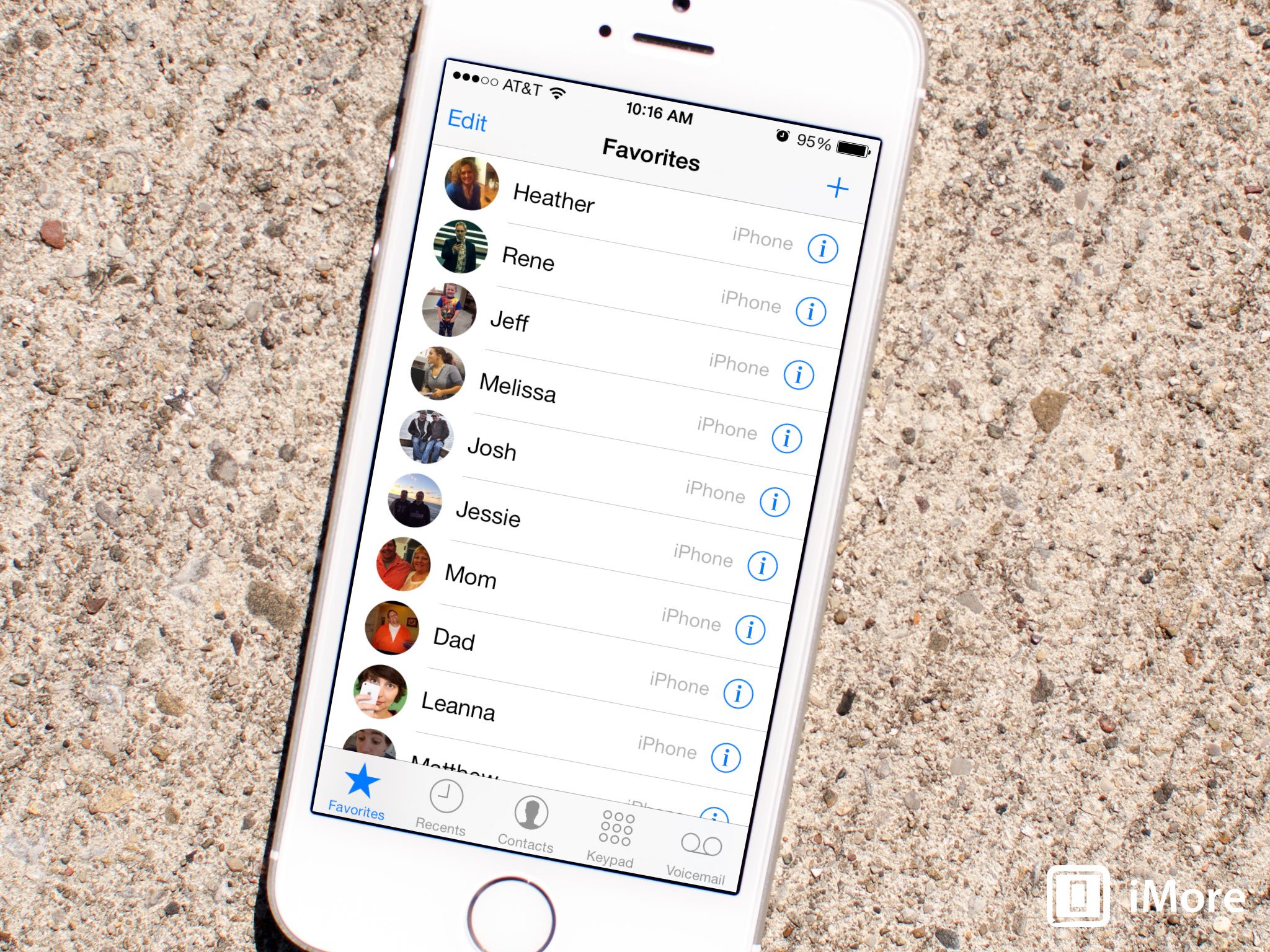 How to disable contact photos for favorites in the iOS 7 Phone app