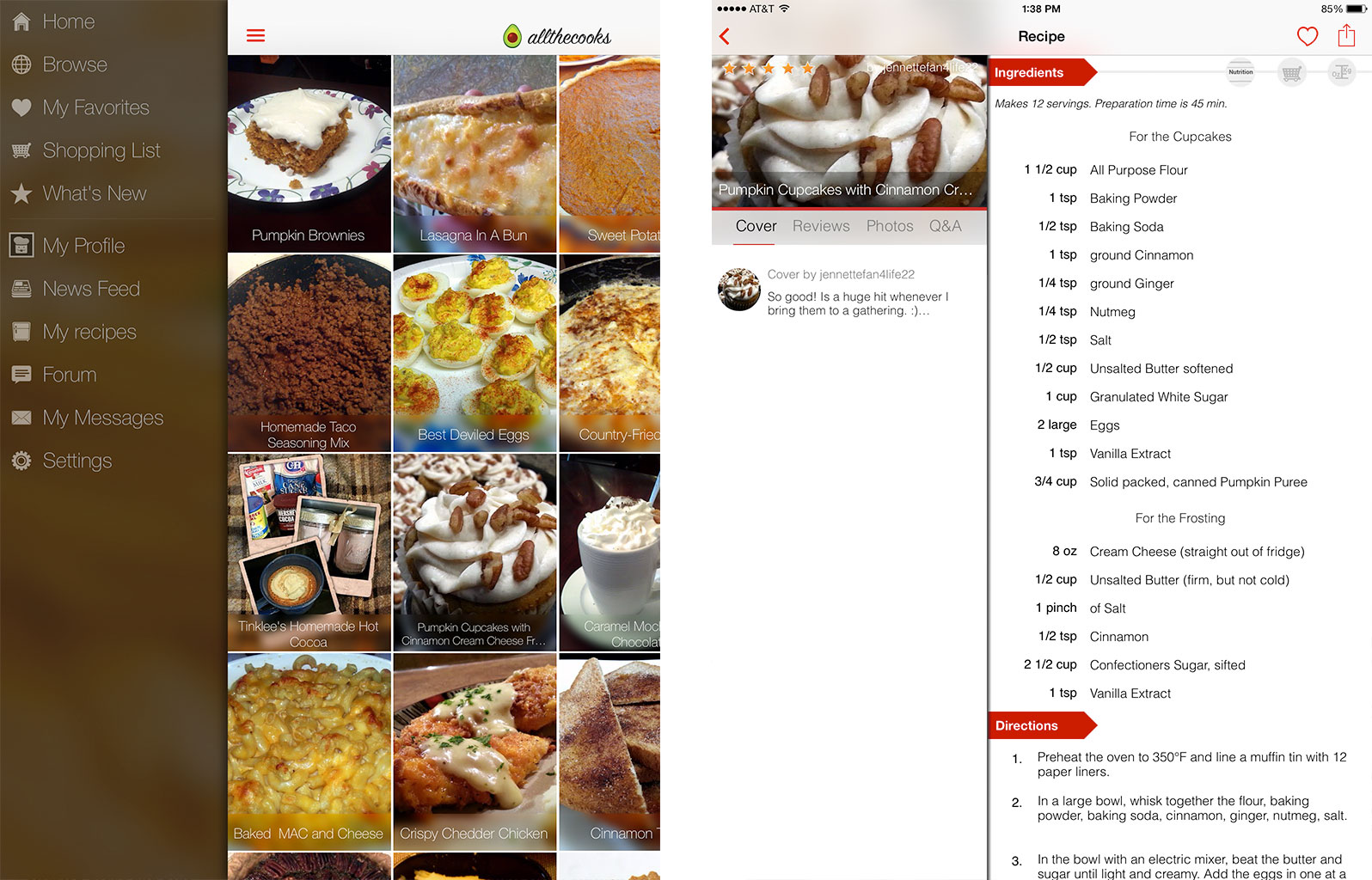 Best recipe and cooking apps for iPad: Allthecooks Recipes