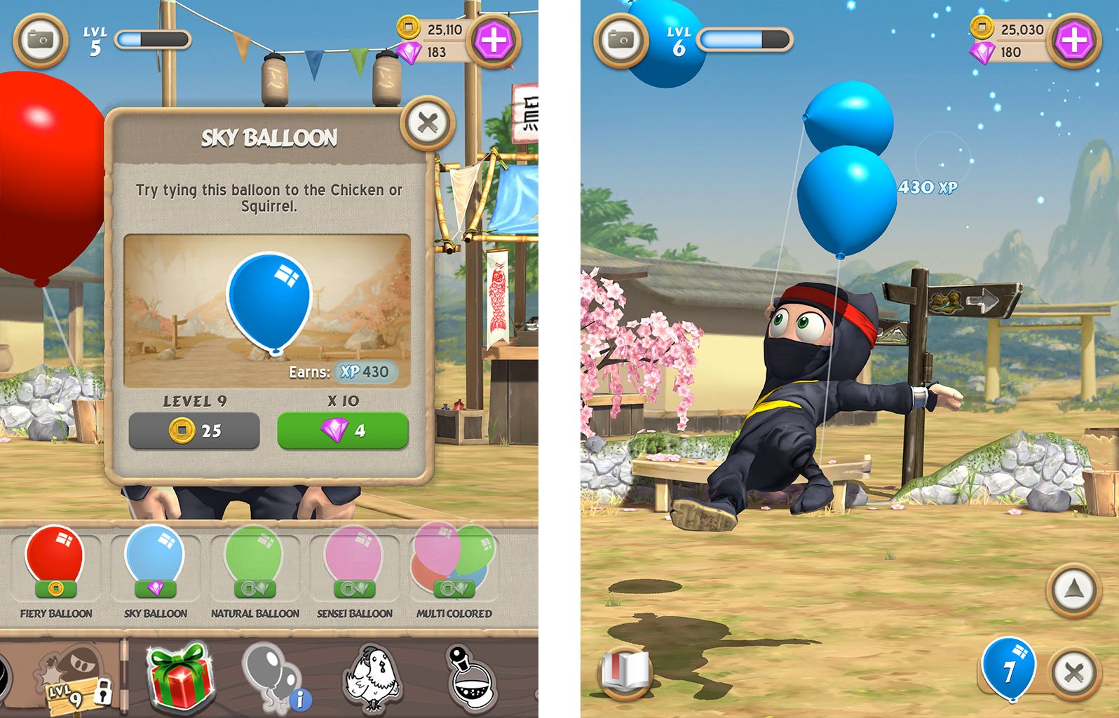 Clumsy Ninja Top 10 tips, tricks, and cheats: Get the blue balloon