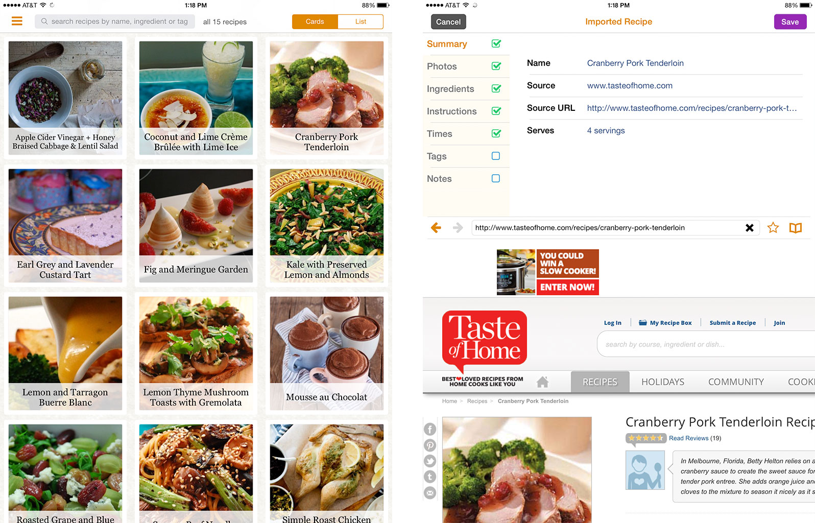 Best recipe and cooking apps for iPad: Zest Recipe Manager for iPad
