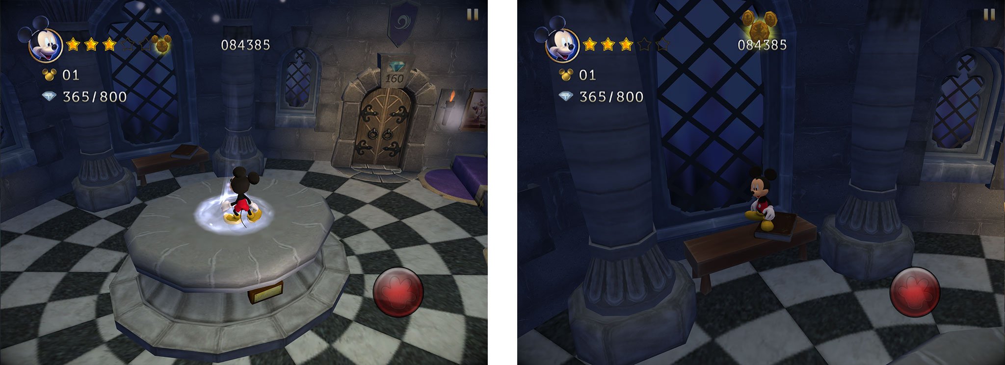 Castle of Illusion tips, tricks, and cheats: Collect the free life upstairs in the Castle of Illusion