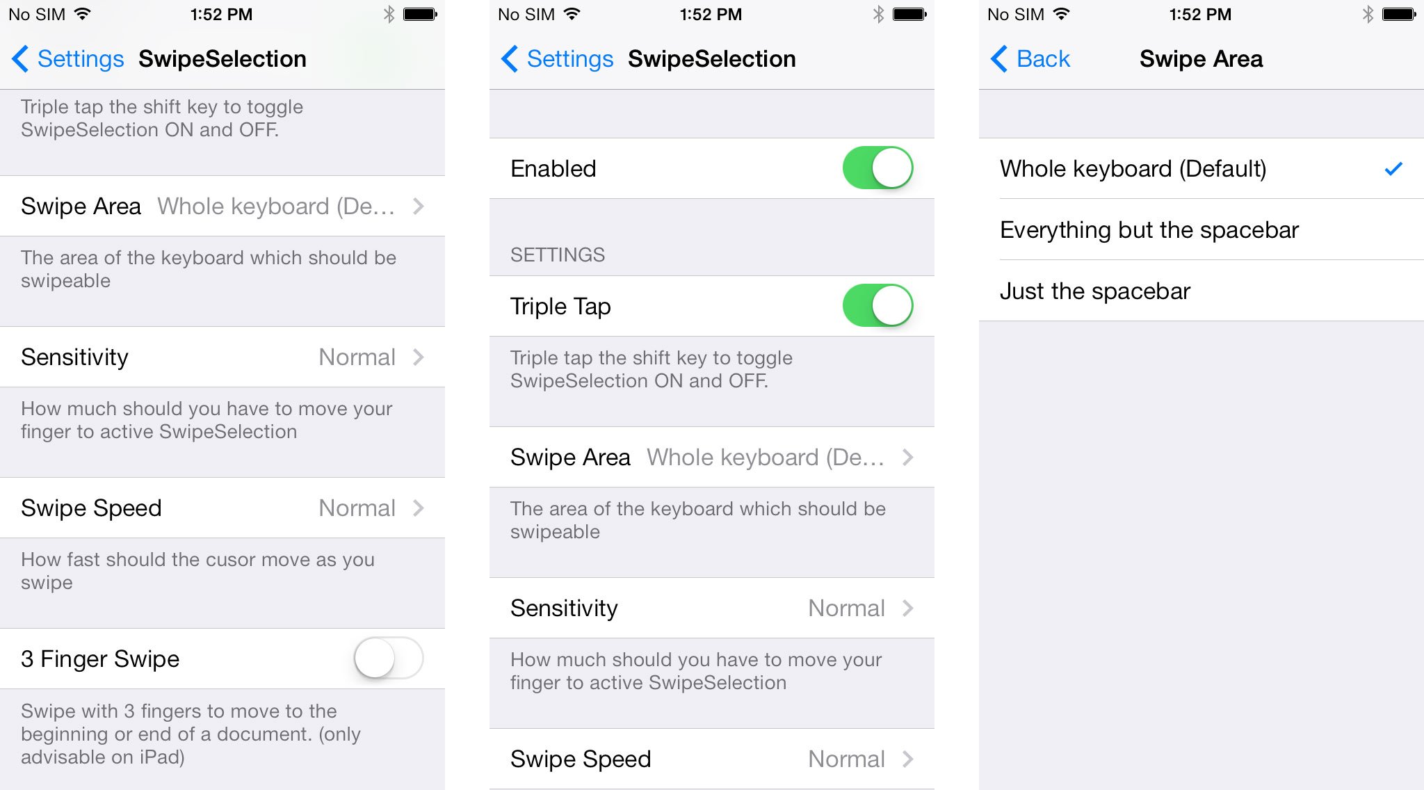Best jailbreak apps and tweaks for iOS 7: SwipeSelection