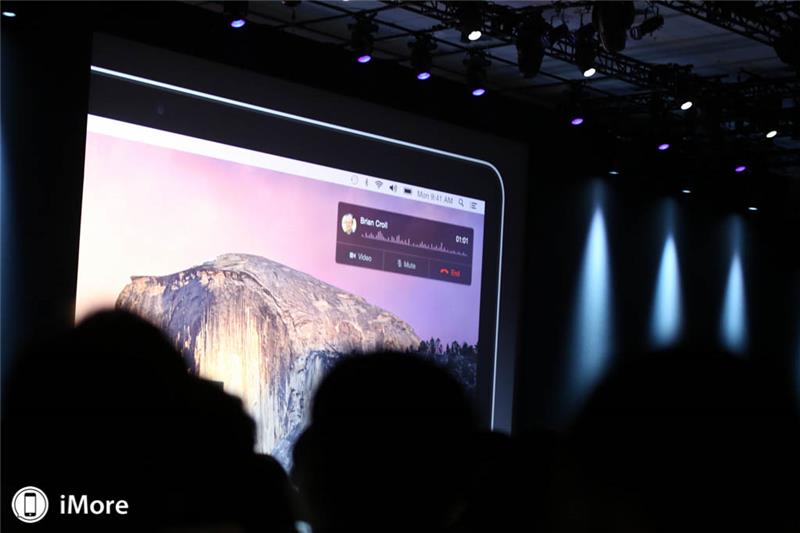 Calls can now be made and received on a Mac for iPhone users in OS X Yosemite