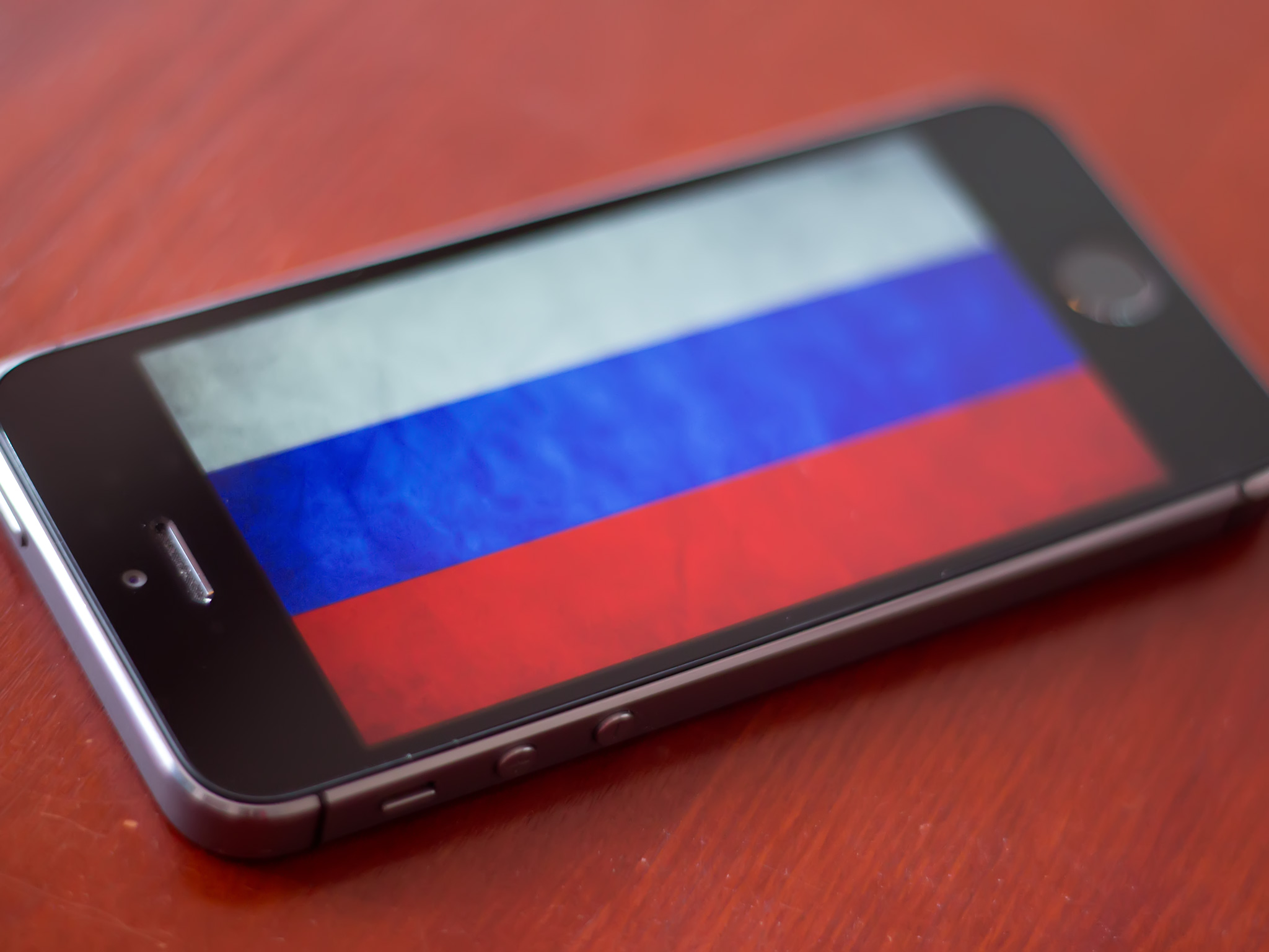 Russian flag on iPhone
