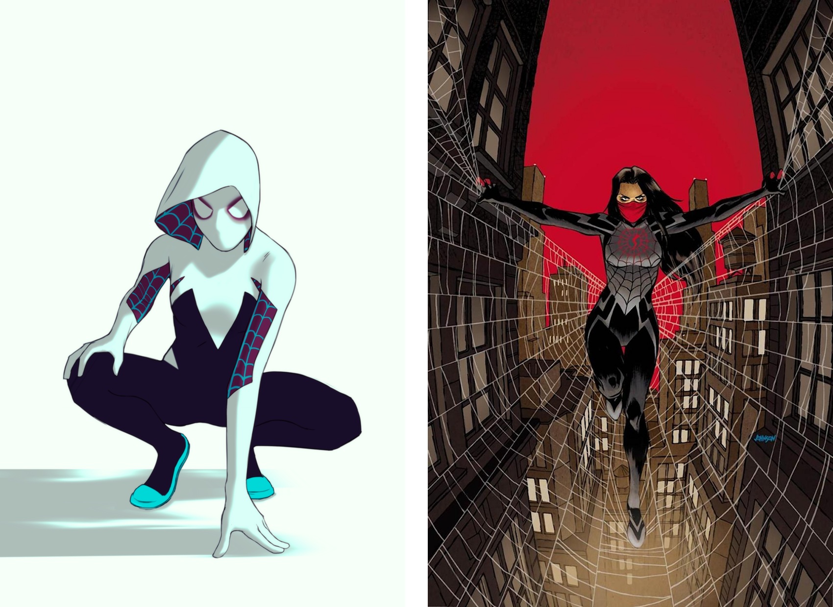 Spider-Gwen and Silk