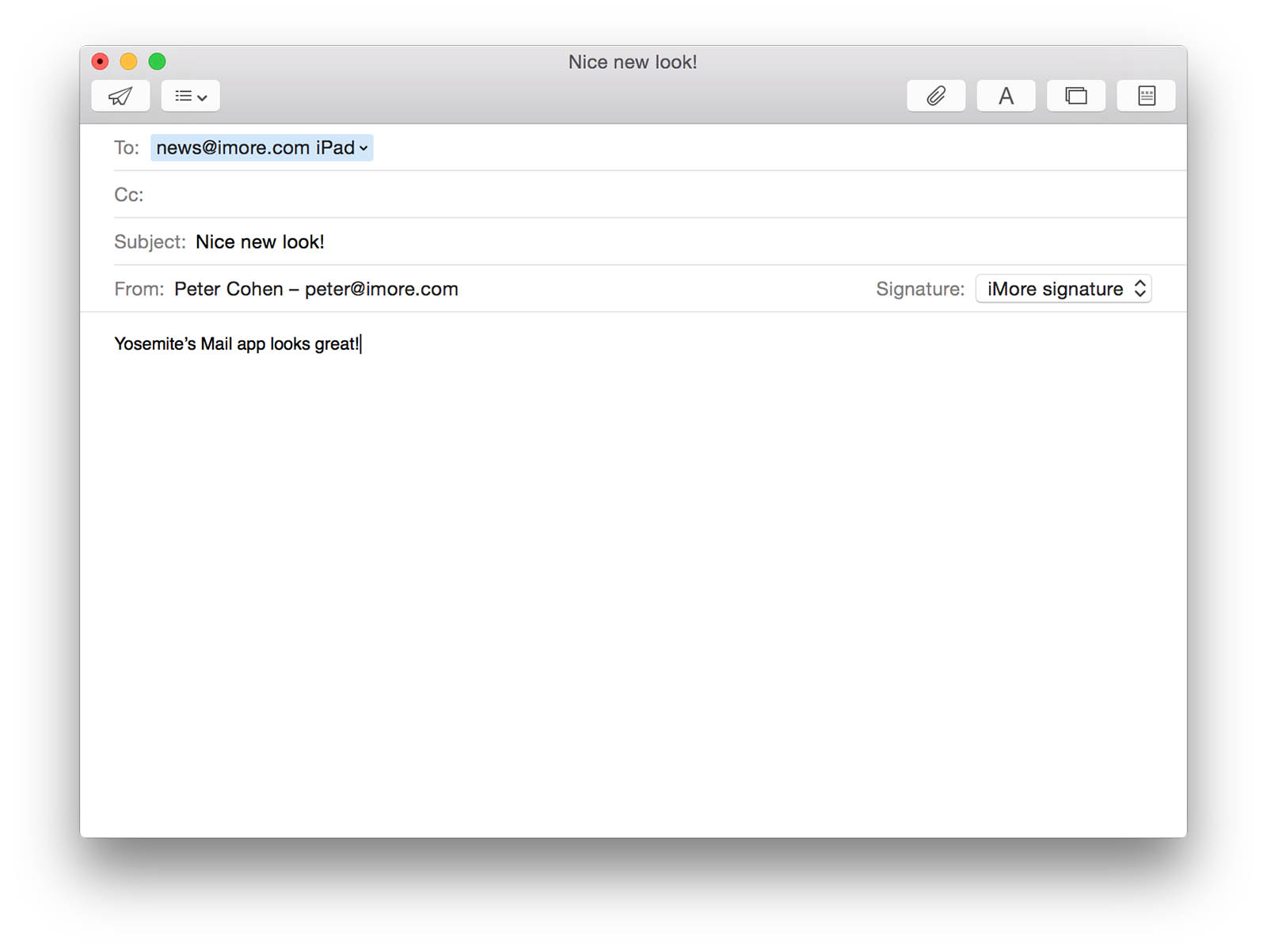 OS X Yosemite Mail