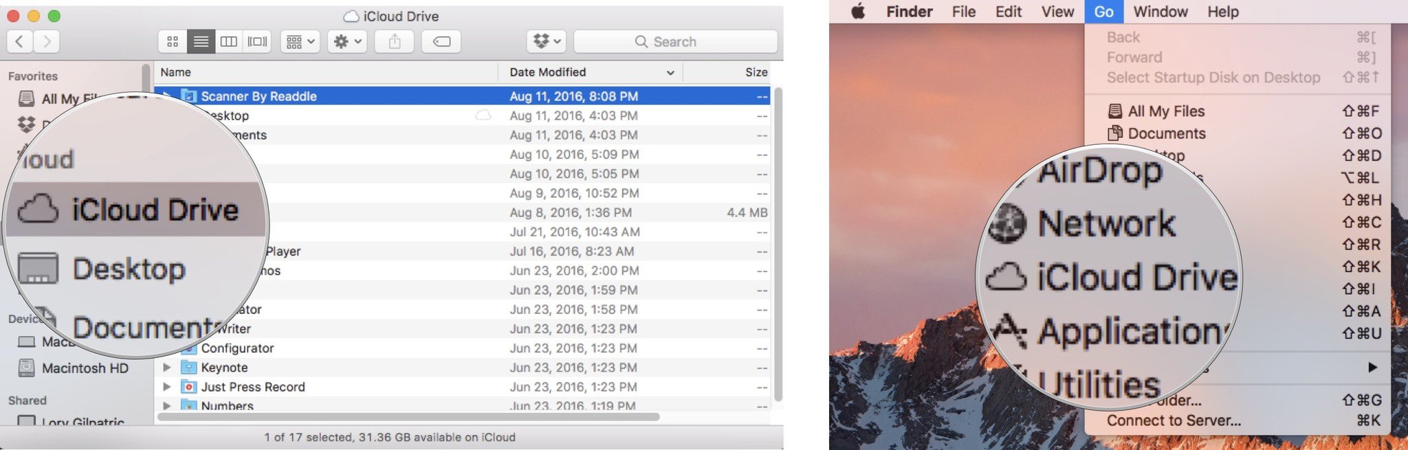 How to access iCloud Drive on Mac: In the Favorites section, Click iCloud Drive.