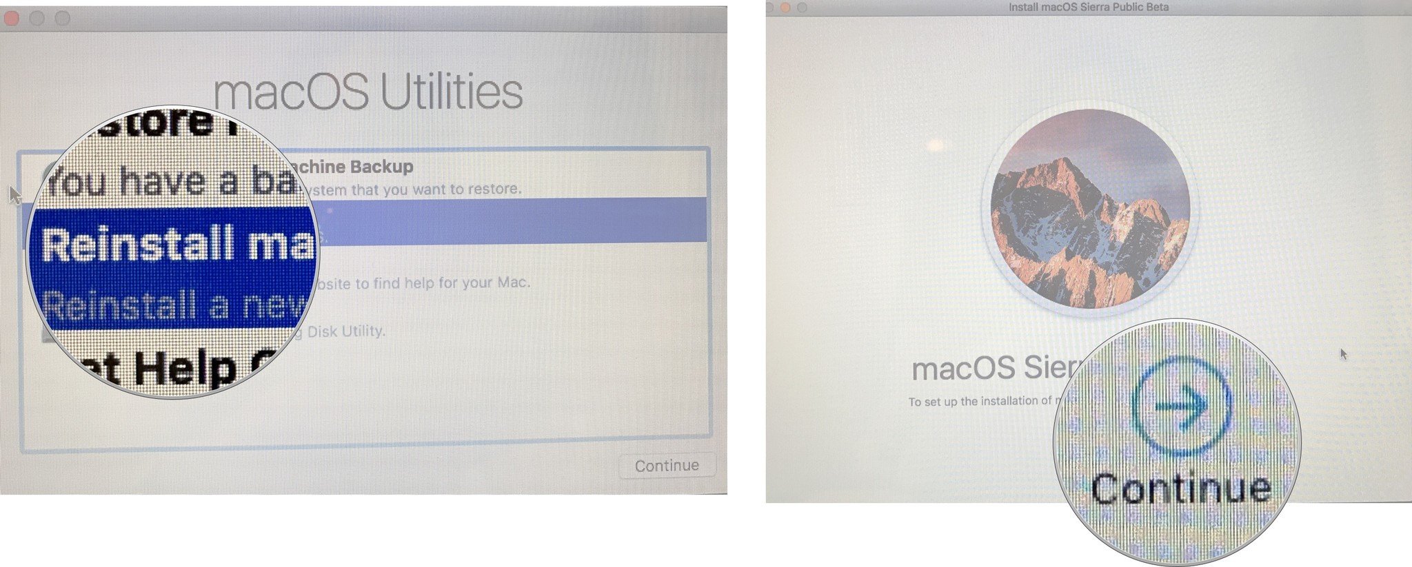 To reinstall a new copy, click Reinstall, then continue.