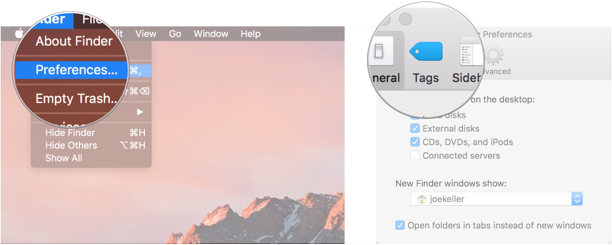 To use Tags, open Preferences, click Tags