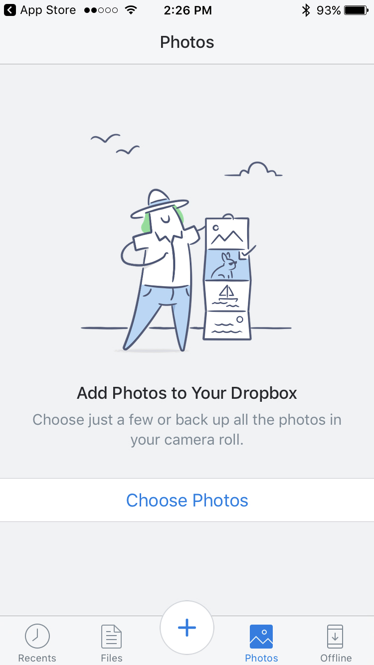 Dropbox photos screenshot