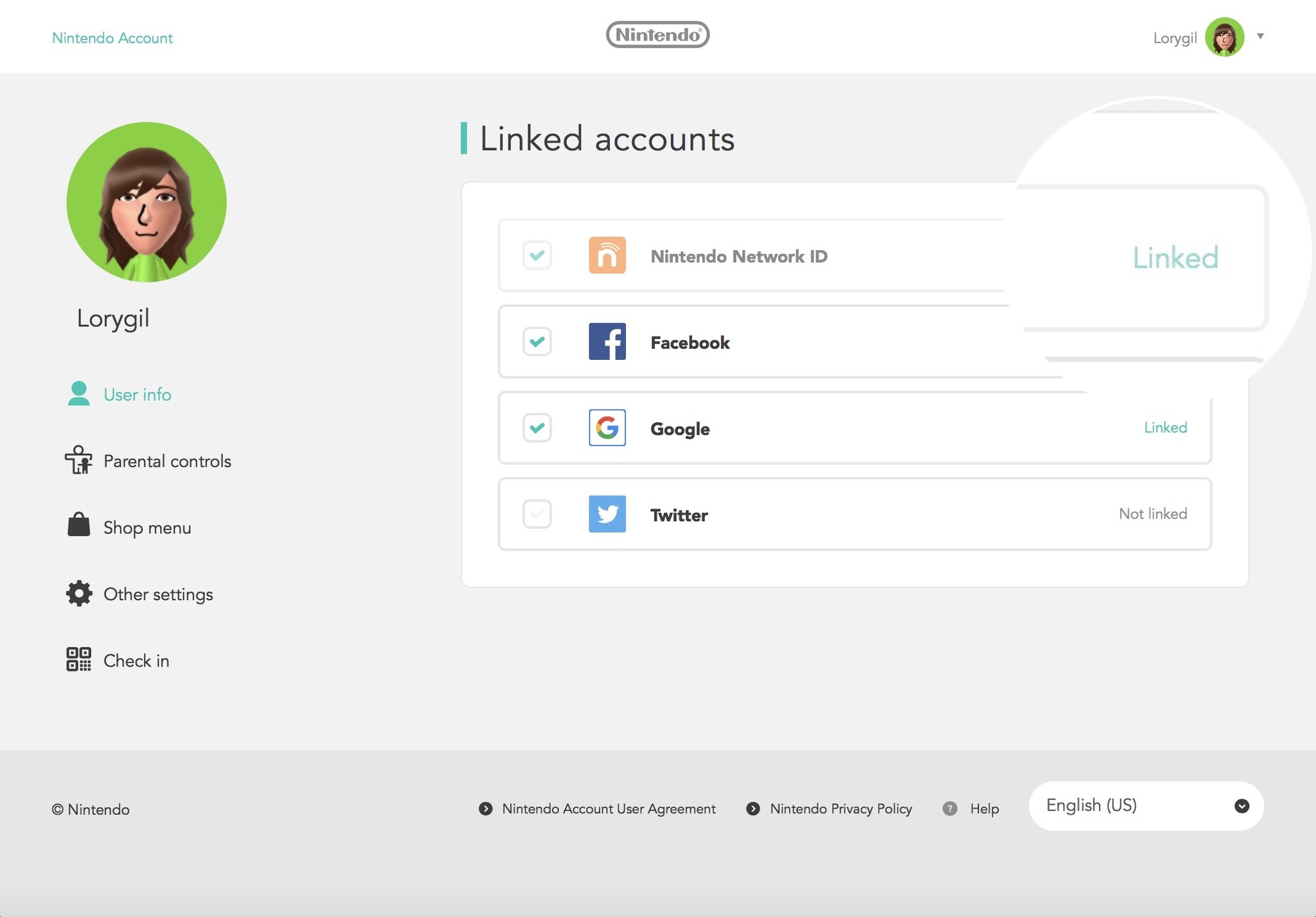 Dissociez l'identifiant Nintendo Network du compte Nintendo en décochant la case sous NNID