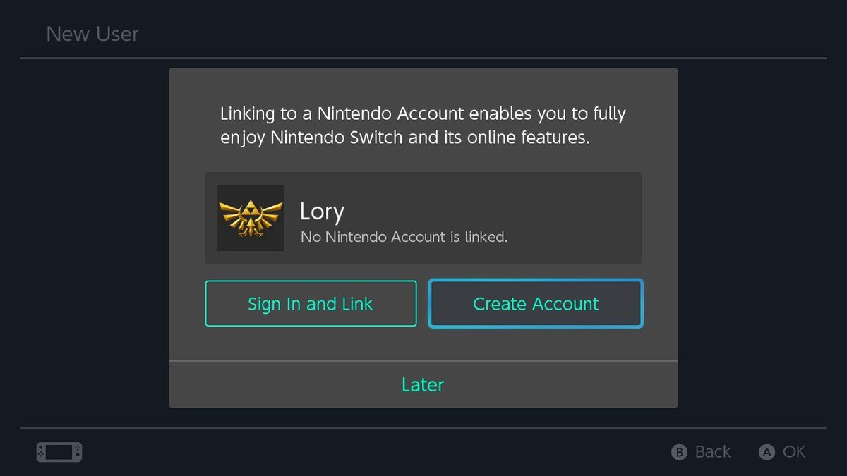 Comment ajouter des comptes Nintendo supplémentaires à votre Switch : sélectionnez l'association du compte Nintendo, si vous n'avez pas encore de compte, créez-en un.  Si vous avez un compte, sélectionnez connexion et lien