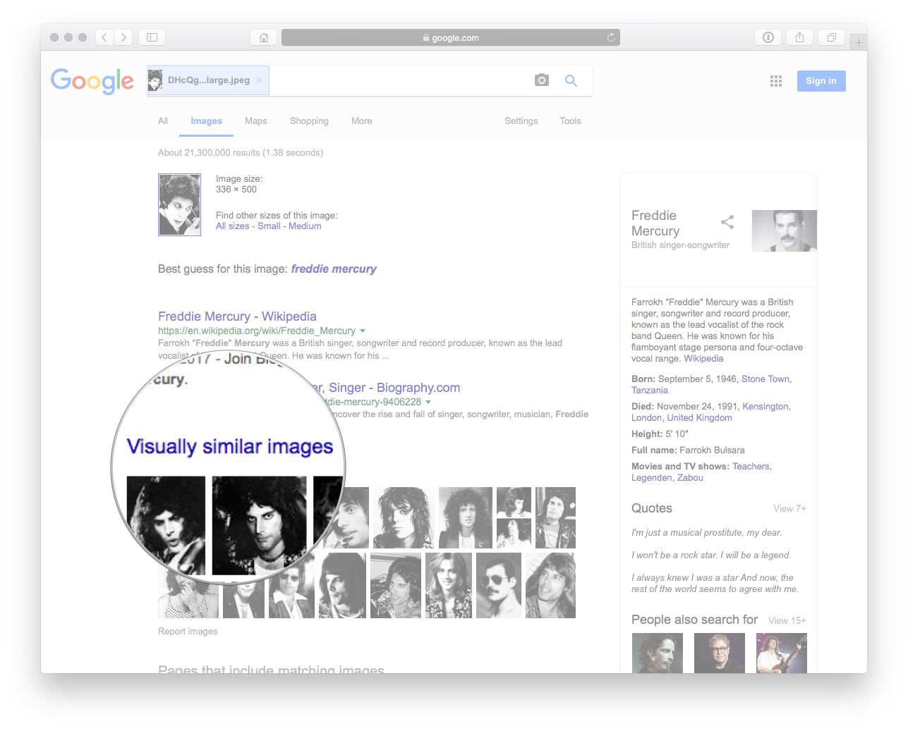 Click Visually similar images to see what Google&#39;s found on the web.
