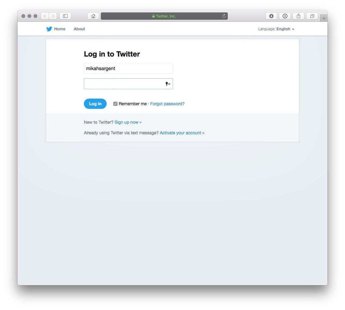 Log in to your account on Twitter&#39;s website