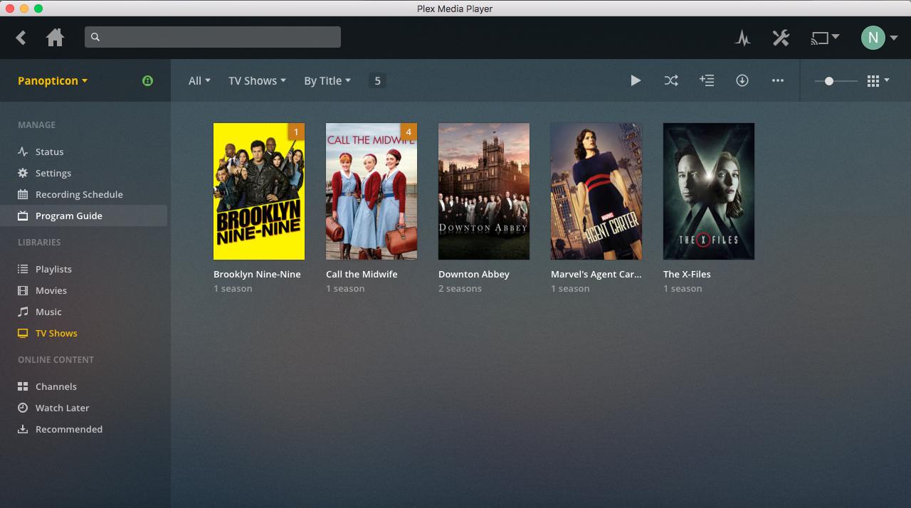 Plex's non-Mac-like interface is slick and appealing.