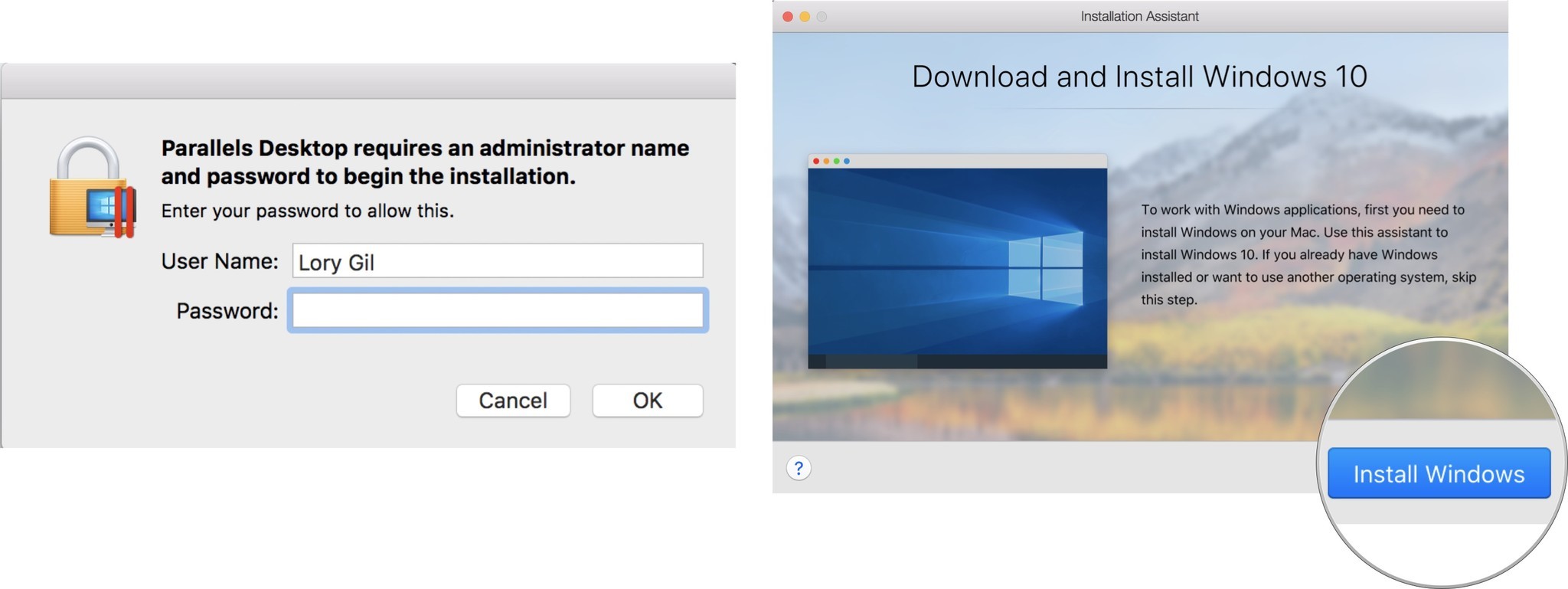 Installation parallel desktop sur mac