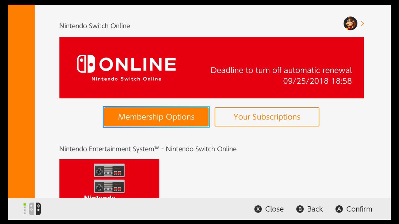 Слева прокрутите вниз и выберите ** Nintendo Switch Online **.