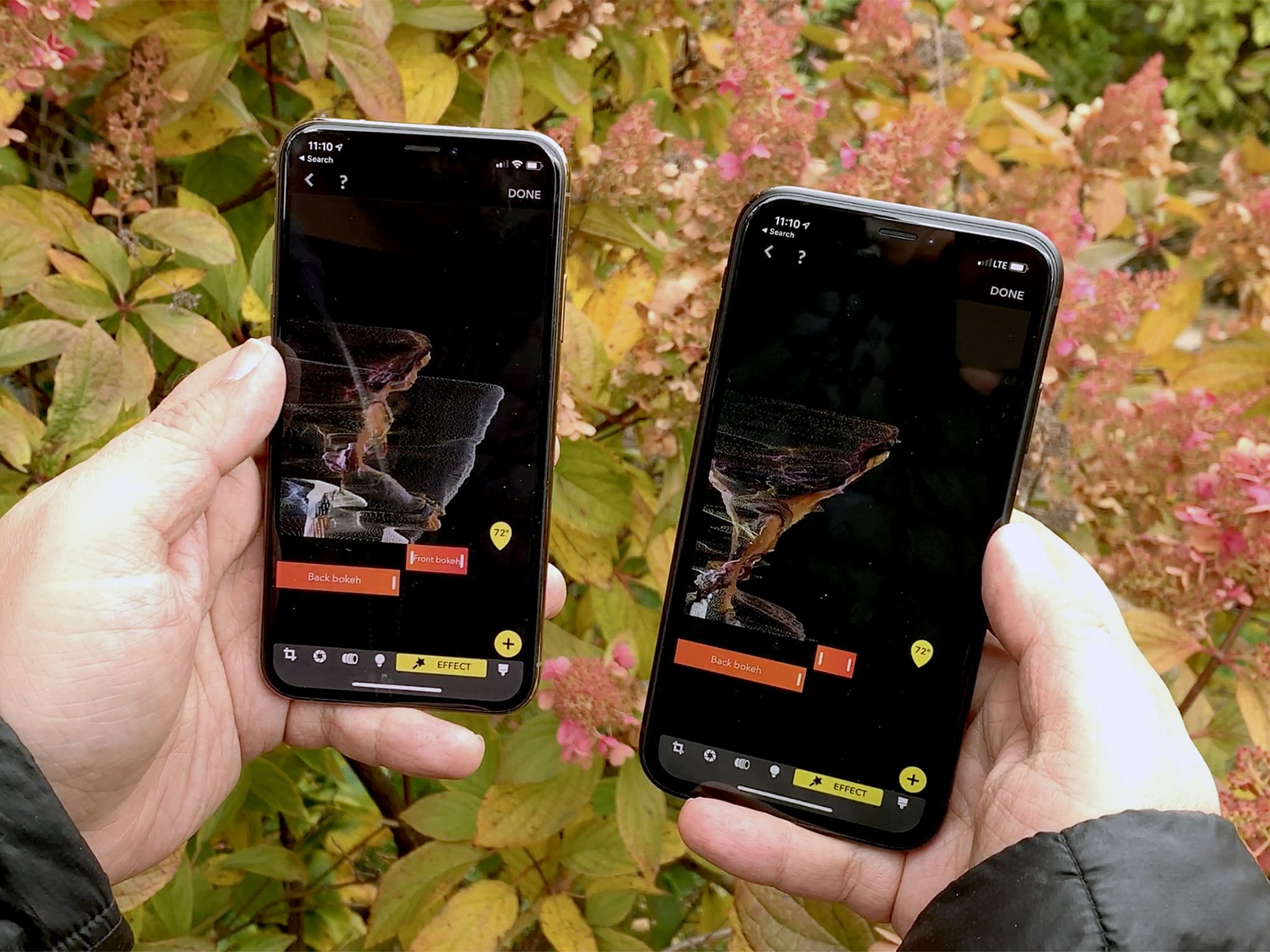 iPhone XS and XR depth data camera