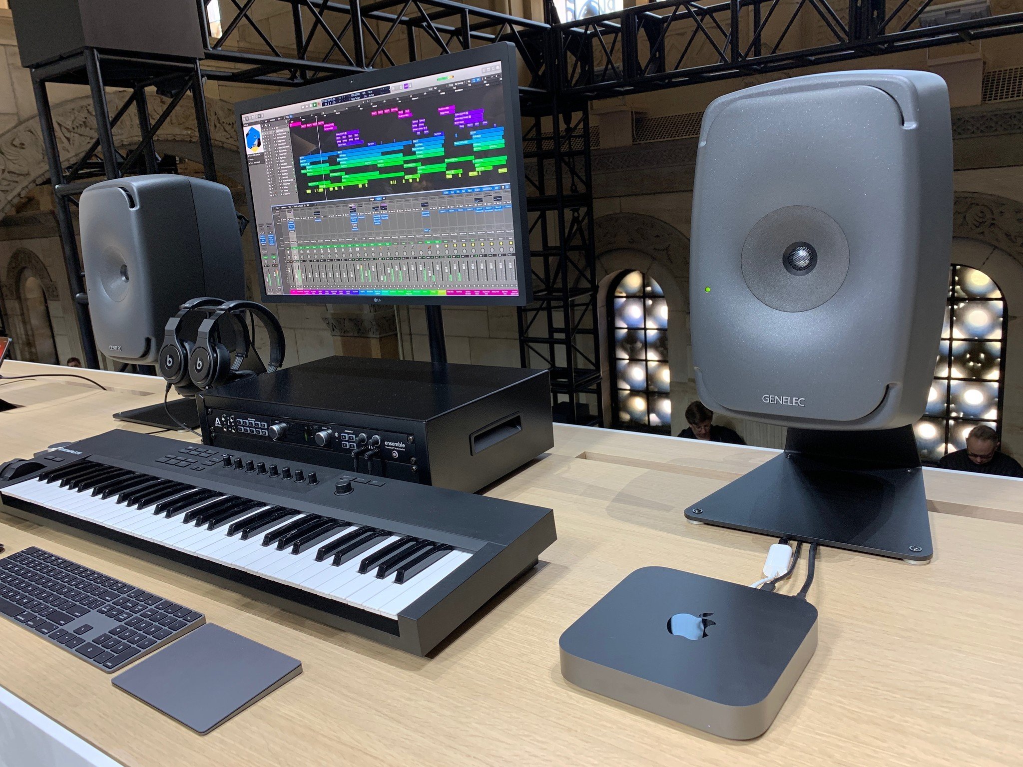 Mac mini setup with audio system 