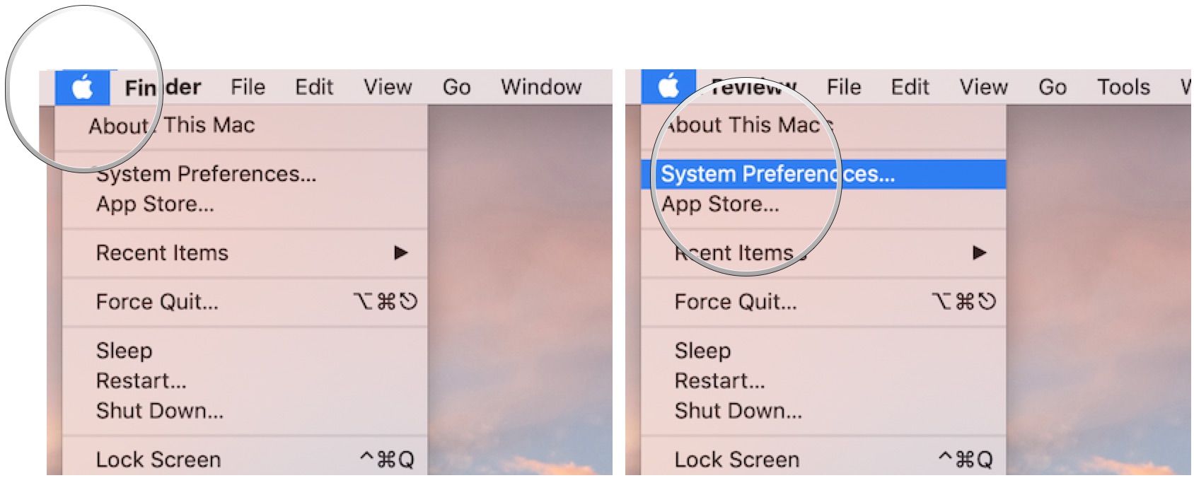 To enable Auto Unlock, click on the Apple icon, then select System Preferences
