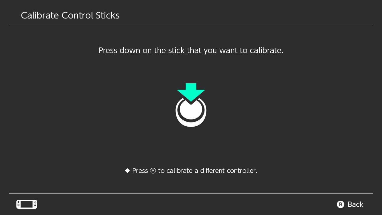 Nintendo Switch Joy-Con select your analog stick