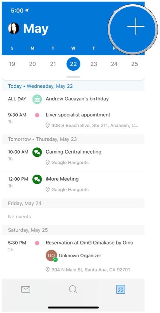 Microsoft Outlook Calendar créer un nouveau bouton