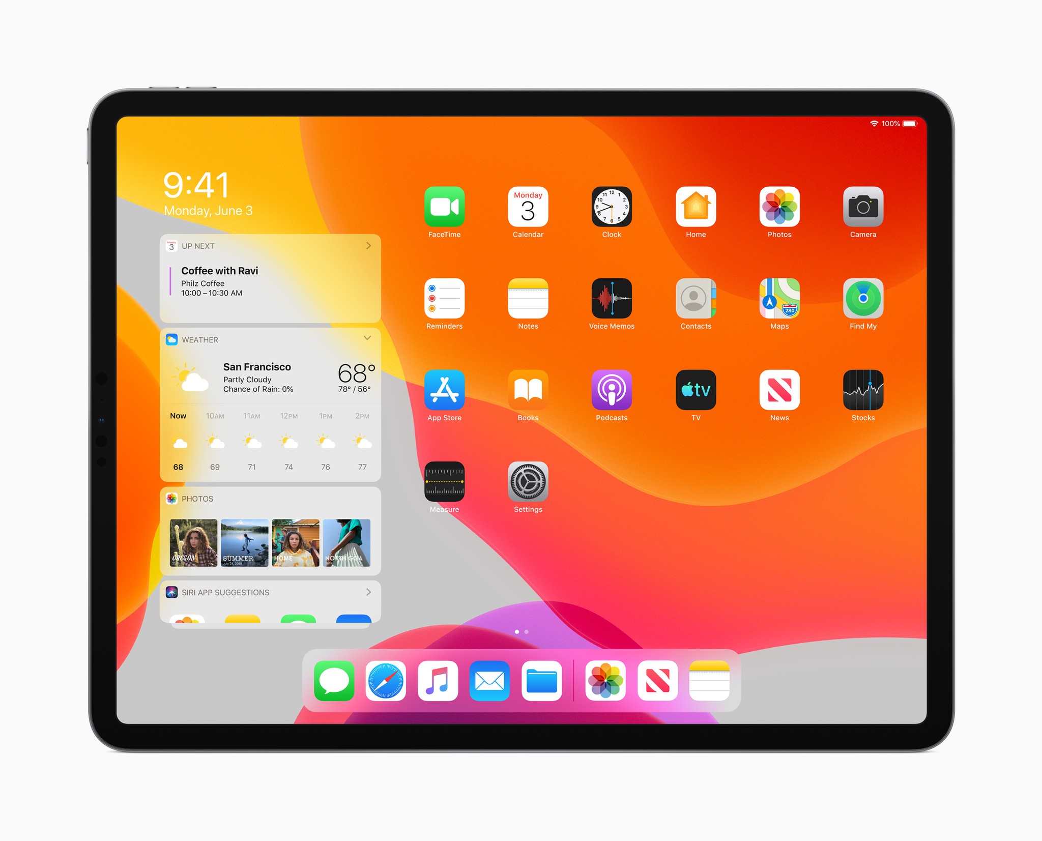 new iPadOS home screen