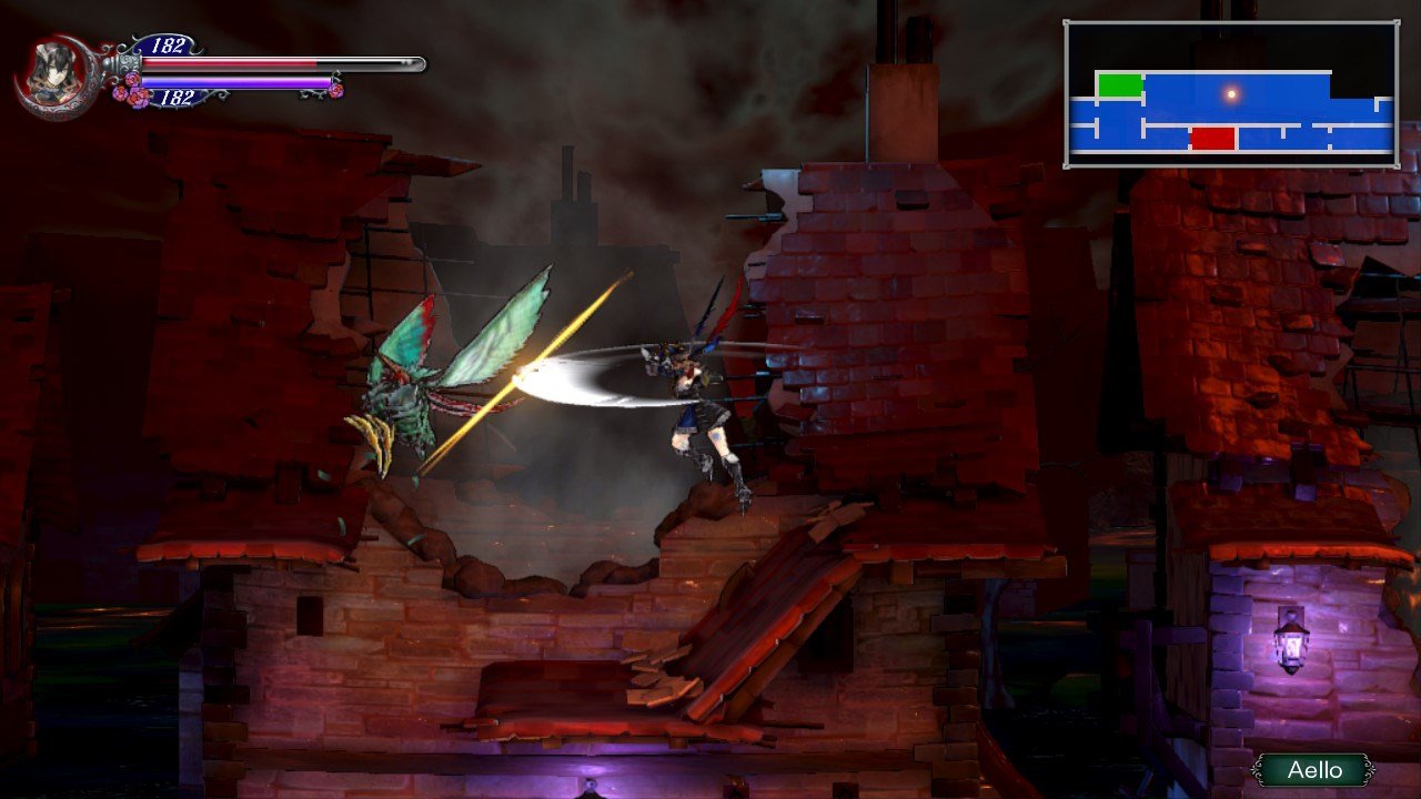 Bloodstained: Ritual of the Night combat in air