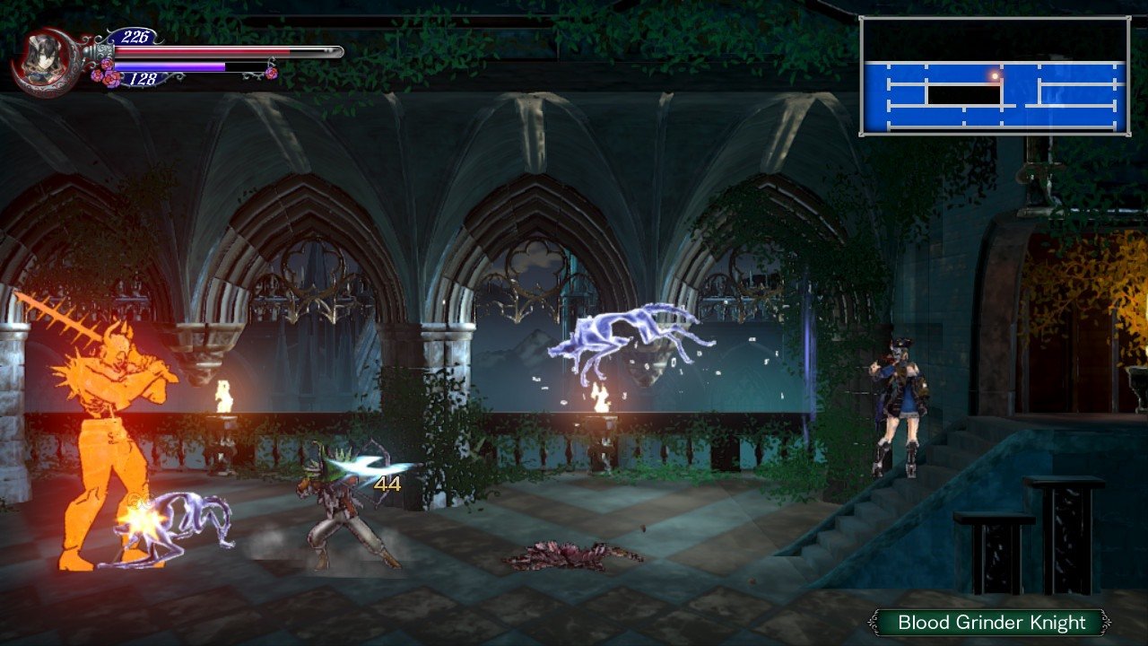 Bloodstained: Ritual of the Night multiple enemies fighting