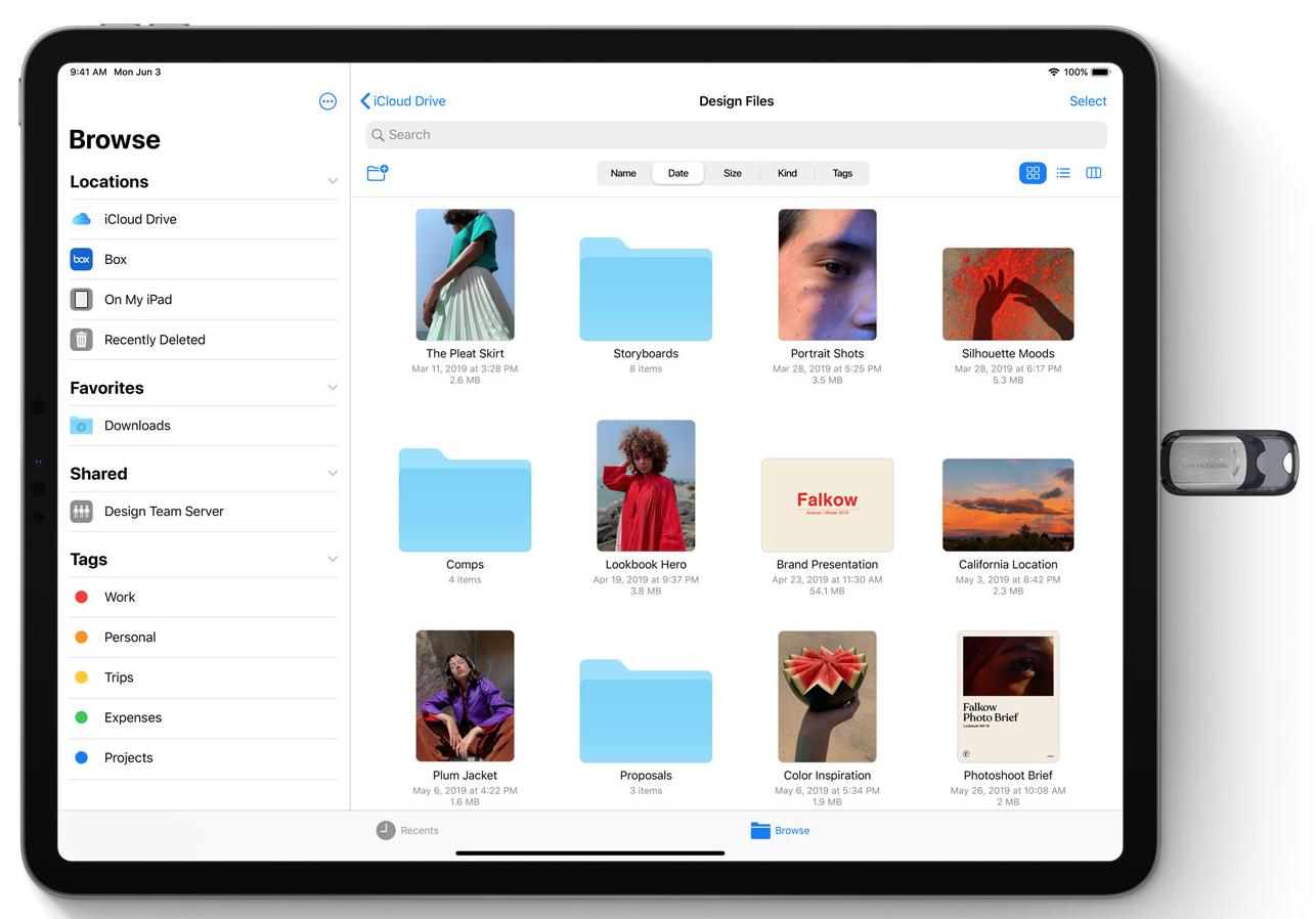 iPadOS Files external connection